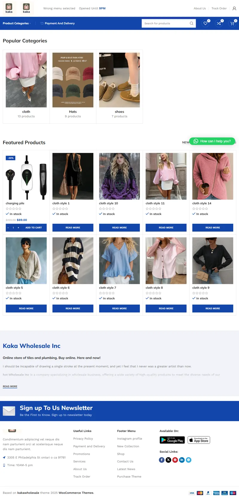 kakawholesale.com 网页长截图