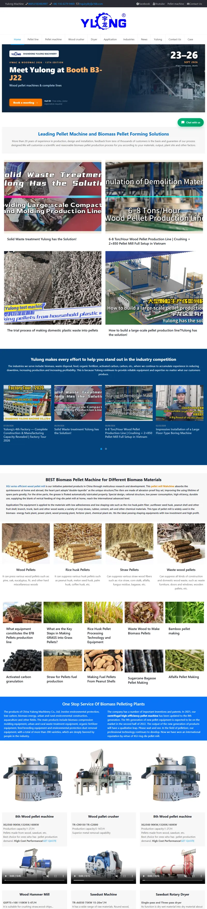 Pellet Machine Manufacturer | Wood Pellets Line Supplier China 网页长截图
