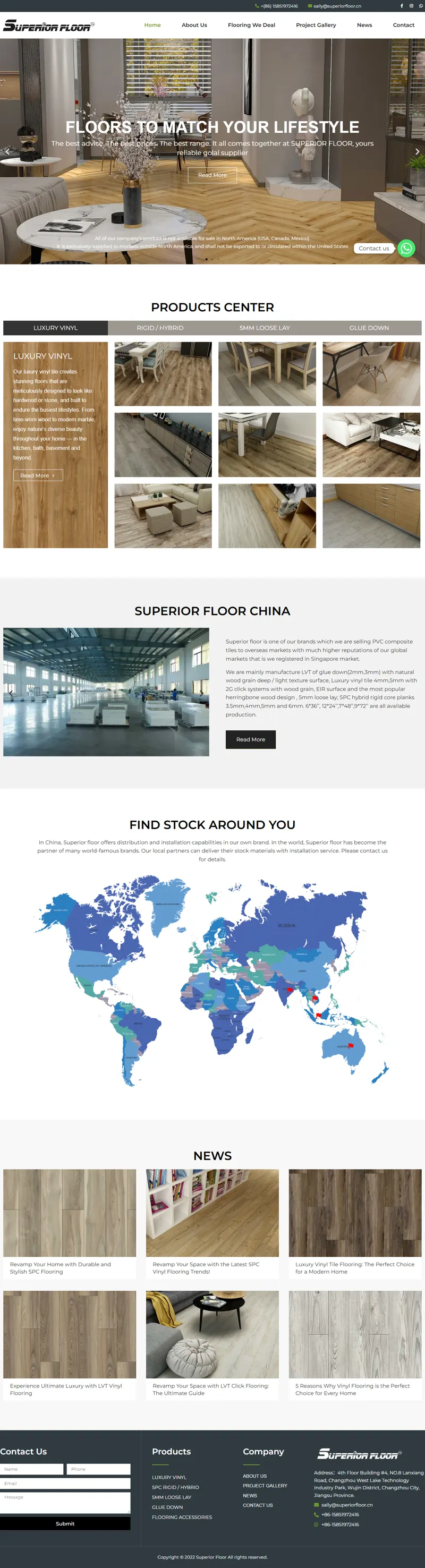 Superior Flooring 网页长截图